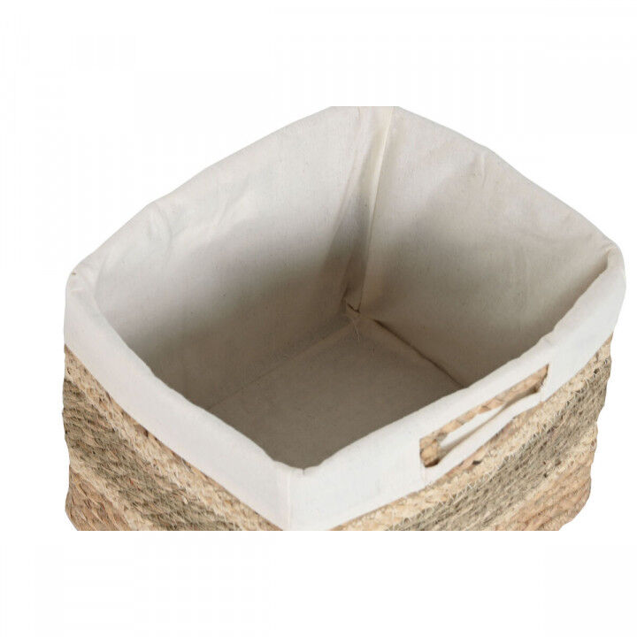 Basket set Home ESPRIT Natural Seagrass Tropical 40 x 33 x 28 cm 3 Pieces