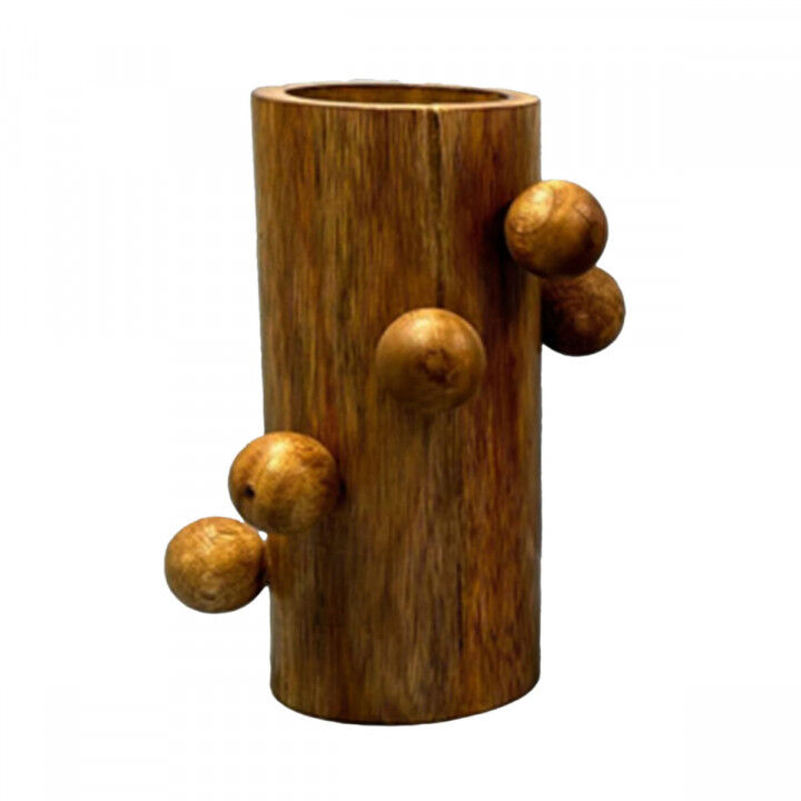 Vase Home ESPRIT Braun Mango-Holz 16 x 16 x 23 cm