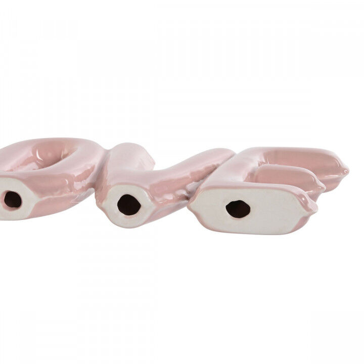 Figura Decorativa Home ESPRIT LOVE Amarillo Rosa Infantil 24 X 2,5 X 10 cm (2 Unidades)