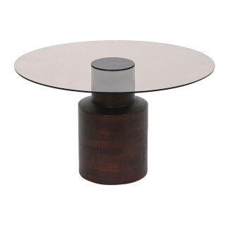 Hoofdtafel DKD Home Decor Kristal Mangohout 80 x 80 x 40 cm