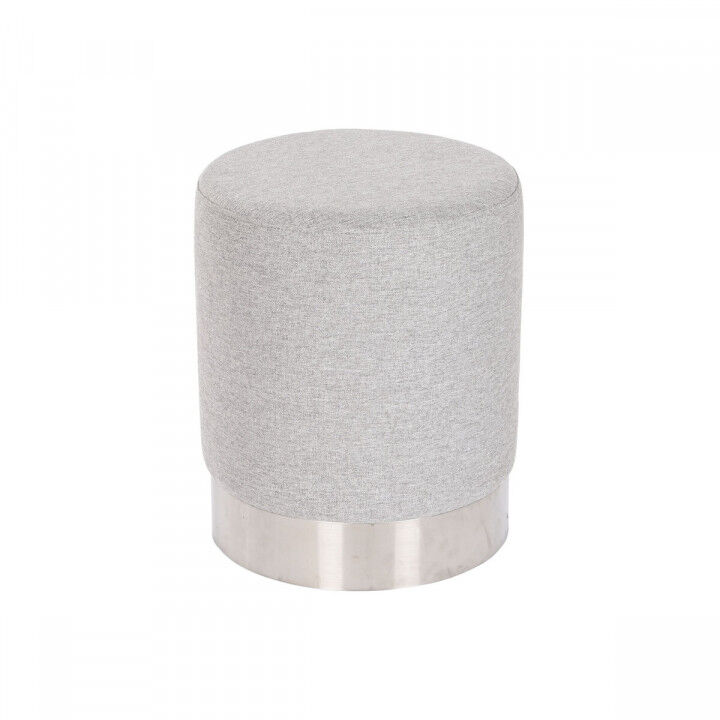 Poggiapiedi Home ESPRIT Grigio Argentato 35 x 35 x 42 cm