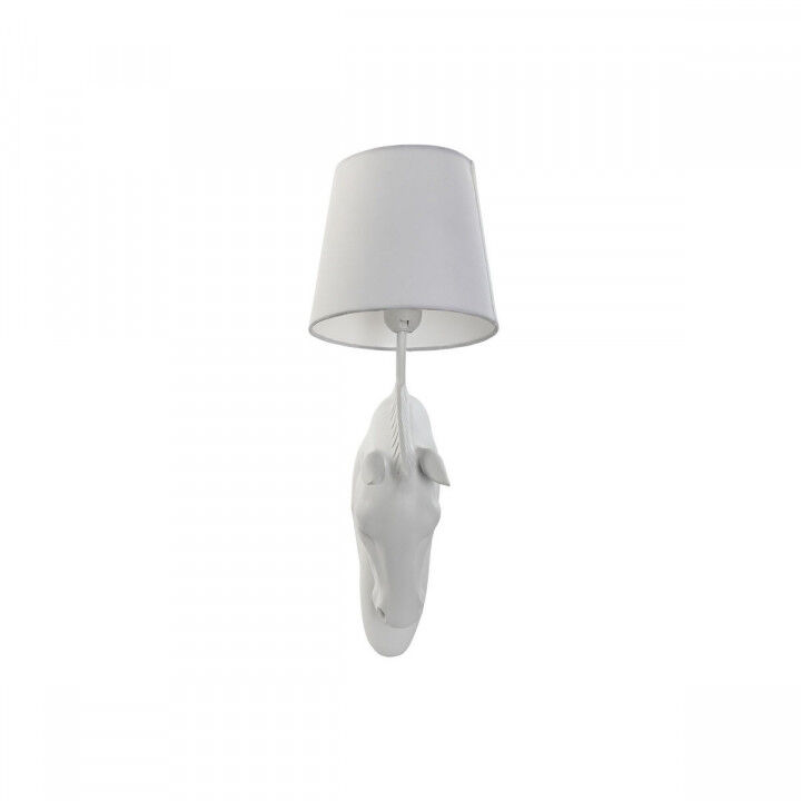 Applique Home ESPRIT Blanc 50 W Moderne Cheval Finition vieillie 220 V 18 x 21,5 x 50,5 cm
