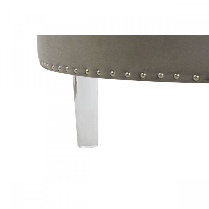 Kruk DKD Home Decor Grijs Zilverkleurig Hout MDF 80 x 80 x 43 cm