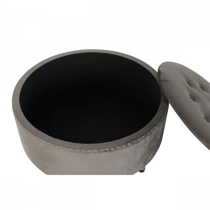 Kruk DKD Home Decor Grijs Zilverkleurig Hout MDF 80 x 80 x 43 cm