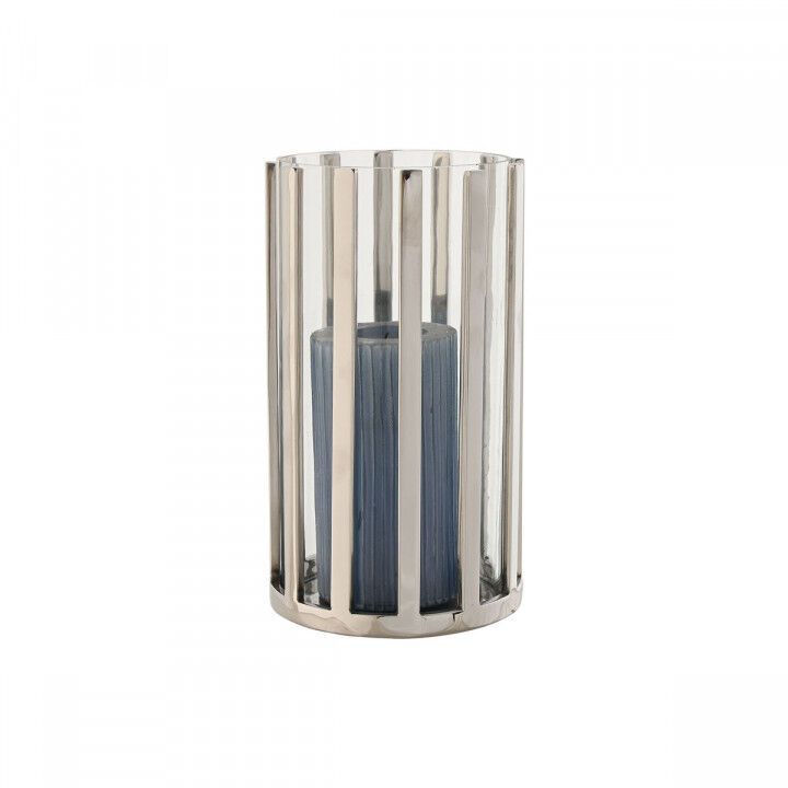 Candleholder Home ESPRIT Silver Crystal Steel 12 x 12 x 20 cm