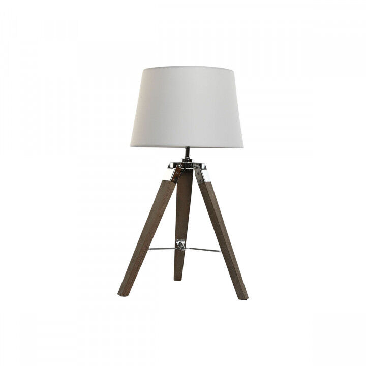 Lampada da tavolo Home ESPRIT Bianco Marrone Legno 36 x 36 x 60 cm