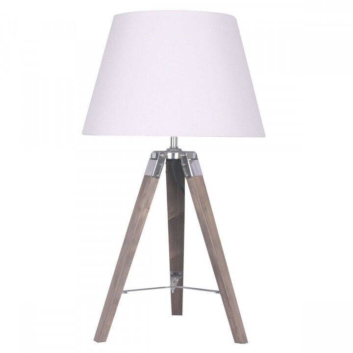 Bureaulamp Home ESPRIT Wit Bruin Hout 36 x 36 x 60 cm