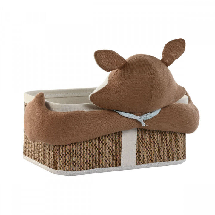 Basket set Home ESPRIT Blue Brown 43 x 33 x 32,5 cm 2 Pieces