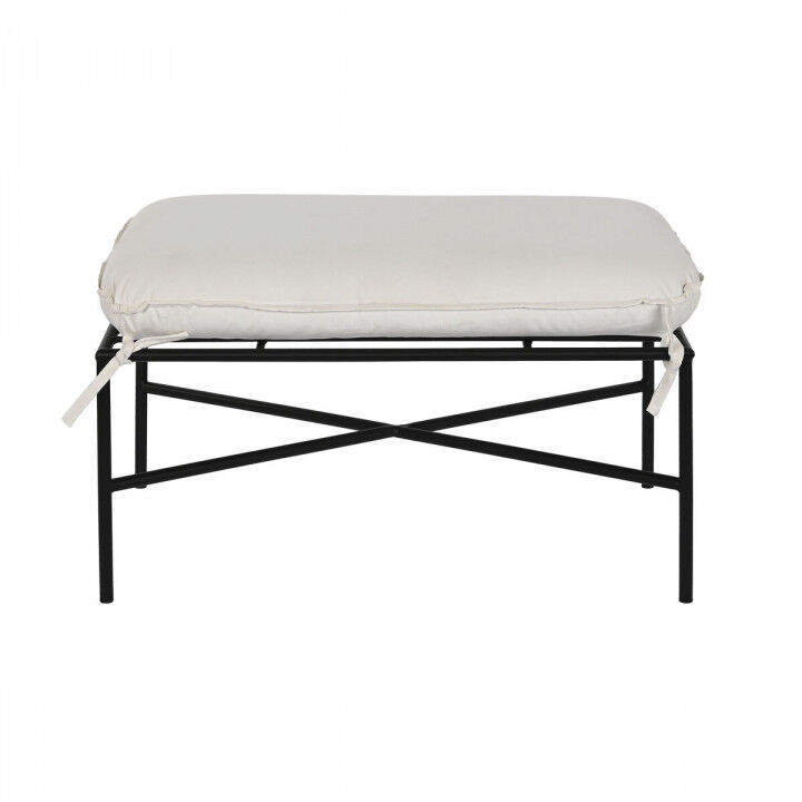 Poggiapiedi Home ESPRIT Bianco Nero Metallo Città 75 x 50 x 45 cm