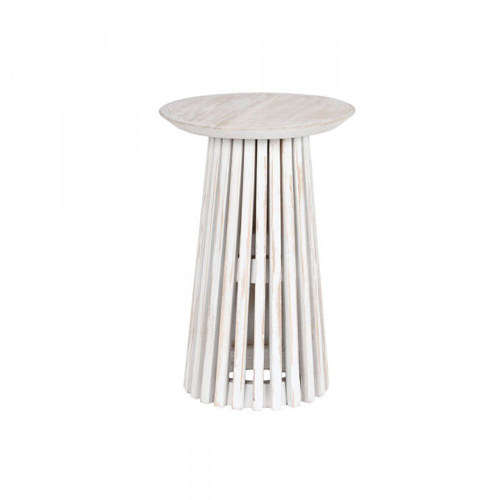 Tavolino Aggiuntivo Home ESPRIT Bianco legno di mindi 40 x 40 x 60 cm