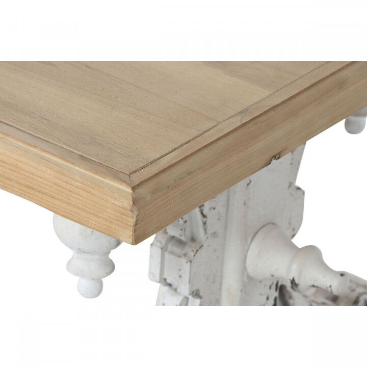 Tavolino da Caffè Home ESPRIT Bianco Naturale Legno di abete Legno MDF 110 x 65 x 46 cm