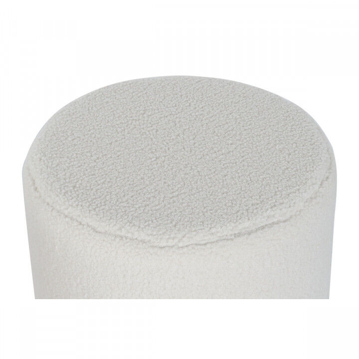 Footrest DKD Home Decor White Black Polyester MDF Wood Scandi 60 x 60 x 45 cm (3 Units)