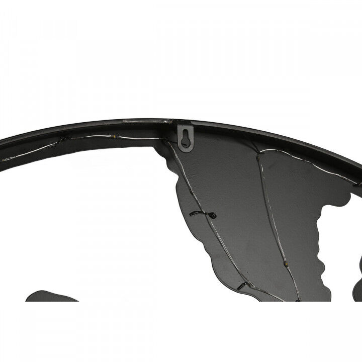 Decorazione da Parete Home ESPRIT Bianco Nero Mappamondo Loft 100 x 1 x 100 cm (2 Unità)