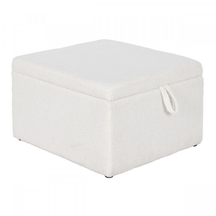 Panca Home ESPRIT Bianco Poliestere Legno MDF 60 x 60 x 36 cm