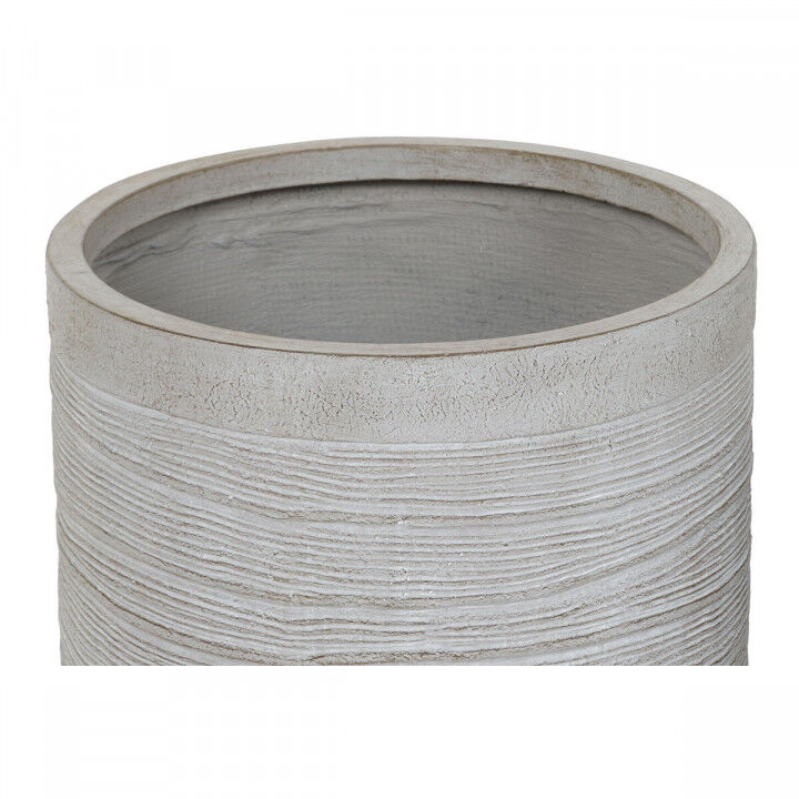 Set of Planters Home ESPRIT Beige Fibreglass Magnesium 44,5 x 44,5 x 44 cm (3 Units)