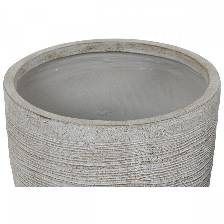 Set de pots de fleurs Home ESPRIT Beige Fibre de Verre Magnésium 45 x 45 x 43 cm (3 Unités)