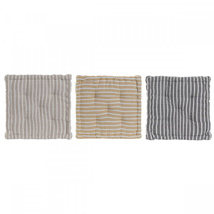 Kissen Home ESPRIT Gelb Beige Mediterraner 56 x 56 x 13 cm (3 Stück)