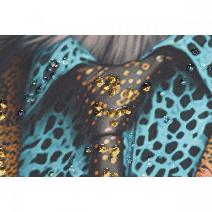 Lienzo Home ESPRIT Azul Leopardo Colonial León 63 x 3,5 x 93 cm 93 x 3,5 x 63,5 cm 63,5 x 3,5 x 93 cm (2 Unidades)