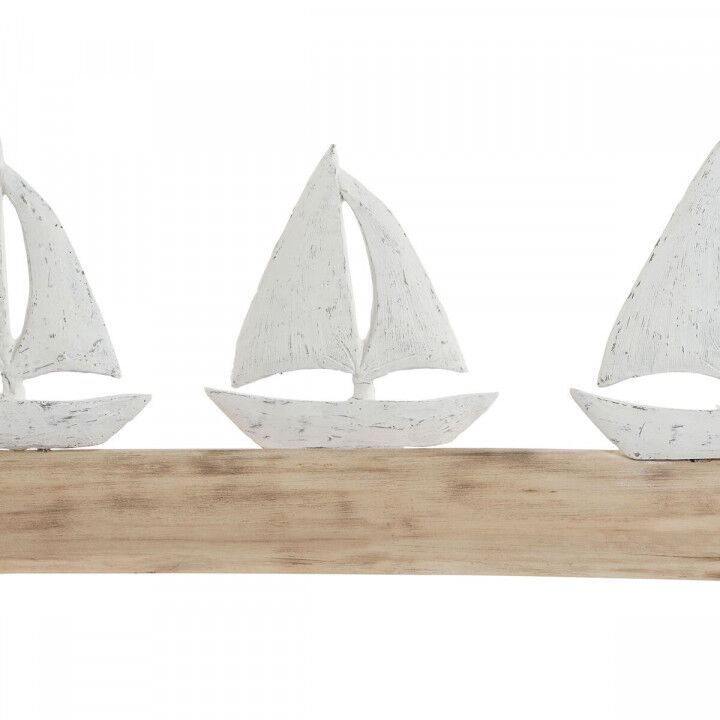 Decorative Figure Home ESPRIT White Natural Yachts Mediterranean 62 x 8,5 x 25,5 cm