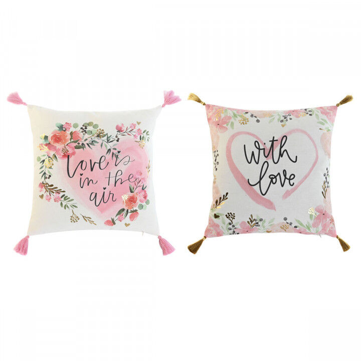 Kussen Home ESPRIT Romantiek 45 x 5 x 45 cm (2 Stuks)