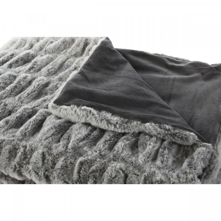 Coperta Home ESPRIT Grigio 130 x 170 x 2 cm