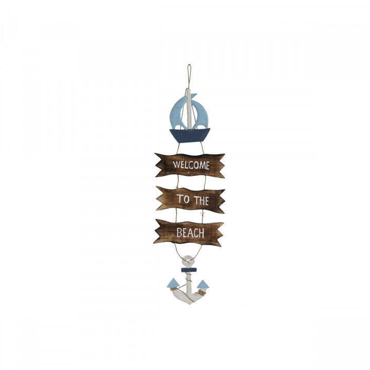 Decorazione pensile Home ESPRIT Azzurro Naturale 25 x 2 x 74 cm