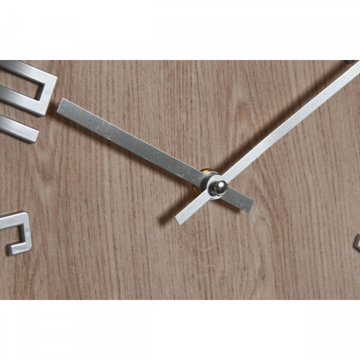 Muurklok Home ESPRIT Wit Gouden Zilverkleurig PVC 30 x 4 x 30 cm (2 Stuks)