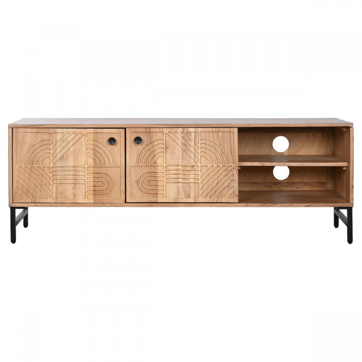 Tv-meubel Home ESPRIT Bruin Zwart Metaal Acacia 145 x 40 x 52 cm