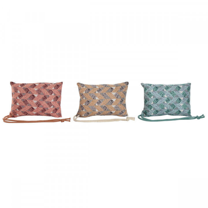 Coussin Home ESPRIT Marron Turquoise Corail 30 x 10 x 20 cm (3 Unités)
