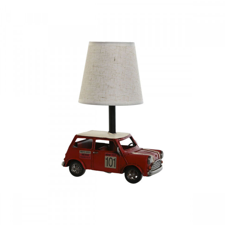 Tischlampe Home ESPRIT Weiß Rot Leinen Metall 20 x 14 x 27 cm