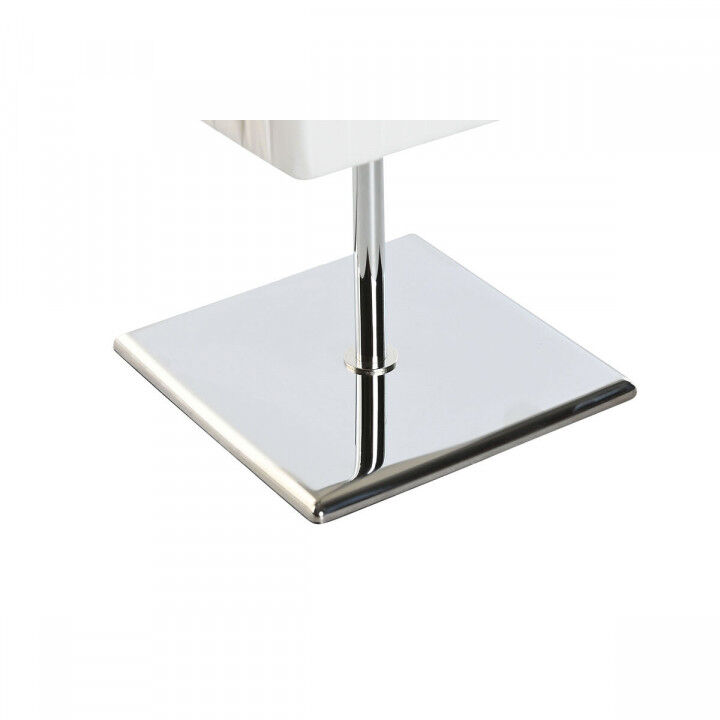 Lámpara de mesa Home ESPRIT Blanco Plateado Polietileno Hierro 50 W 220 V 15 x 15 x 43 cm