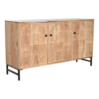 Sideboard Home ESPRIT Brown Black Metal Acacia 145 x 40 x 80 cm