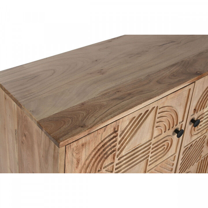 Aparador Home ESPRIT Marrón Negro Metal Acacia 145 x 40 x 80 cm