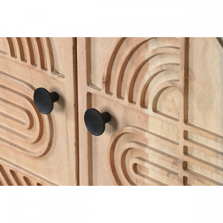 Aparador Home ESPRIT Marrón Negro Metal Acacia 145 x 40 x 80 cm