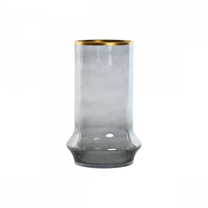 Bougeoir Home ESPRIT Bleu Doré Verre 21 x 21 x 35 cm