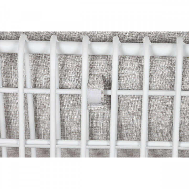 Divano Home ESPRIT Bianco Beige Metallo 180 x 66 x 66 cm