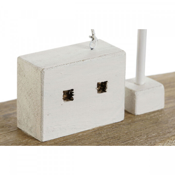 Statua Decorativa Home ESPRIT Bianco Naturale Barca a vela Marinaio Finitura invecchiata 54 x 15 x 61,5 cm