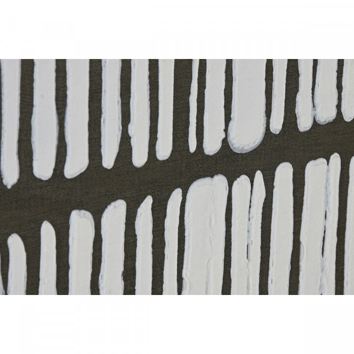 Lienzo Home ESPRIT Blanco Verde Beige Gris oscuro Rayas Urbano (2 Unidades)