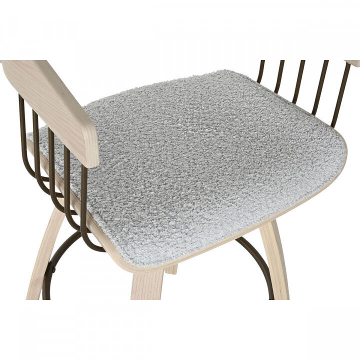 Sedia da Sala da Pranzo Home ESPRIT Grigio Poliestere Legno 51 x 55 x 91 cm