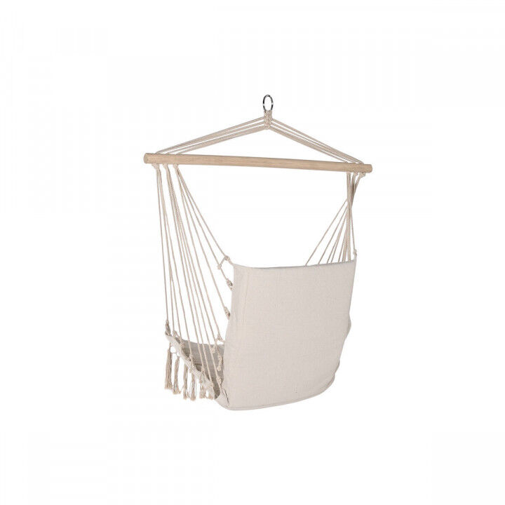 Chaise de jardin Home ESPRIT Blanc Naturel Coton Bois 90 x 50 x 130 cm