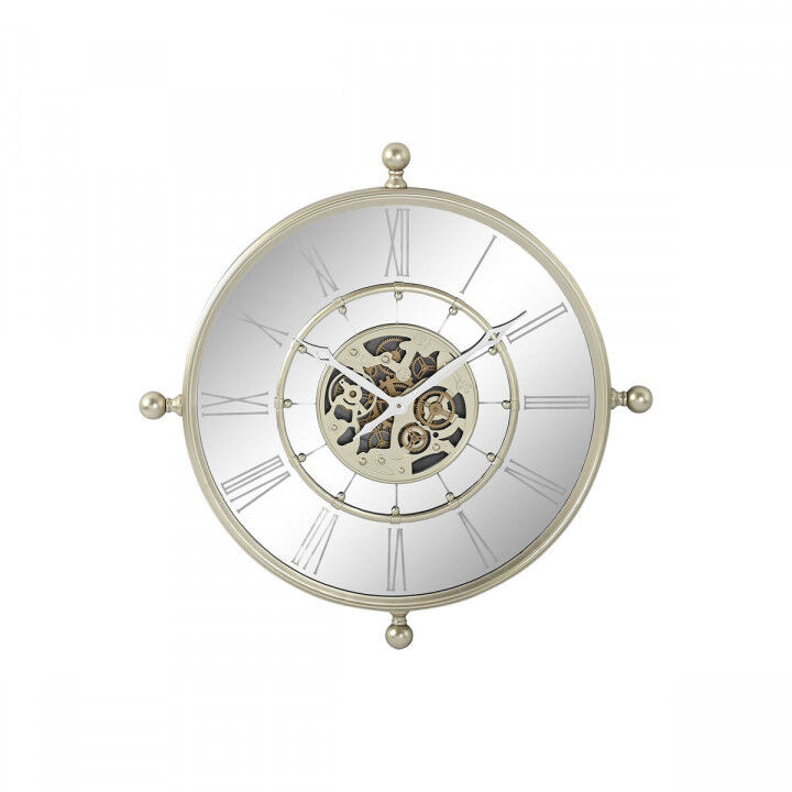 Orologio da Parete Home ESPRIT Champagne Ferro Specchio 67 x 8 x 67 cm