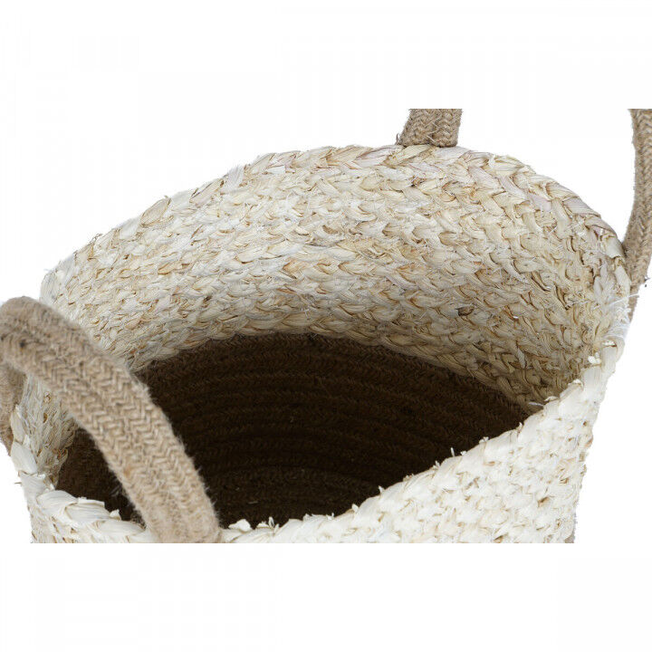 Basket spelset Home ESPRIT Natuurlijk Lichtbruin Jute Maïsvezel Modern 40 x 40 x 41 cm