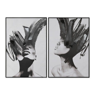 Toile Home ESPRIT polystyrène Toile 83 x 4 x 123 cm