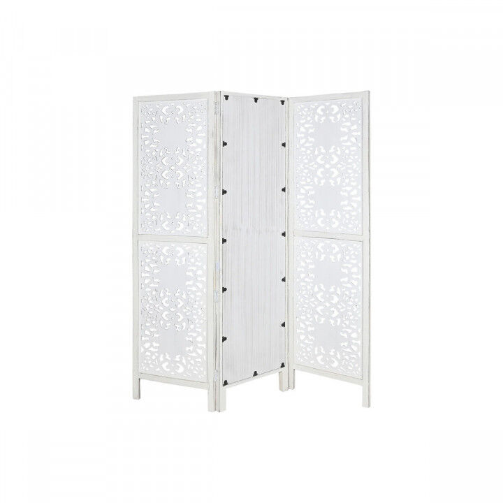 Paravento Home ESPRIT Bianco Legno di mango Specchio 152 x 2 x 182 cm