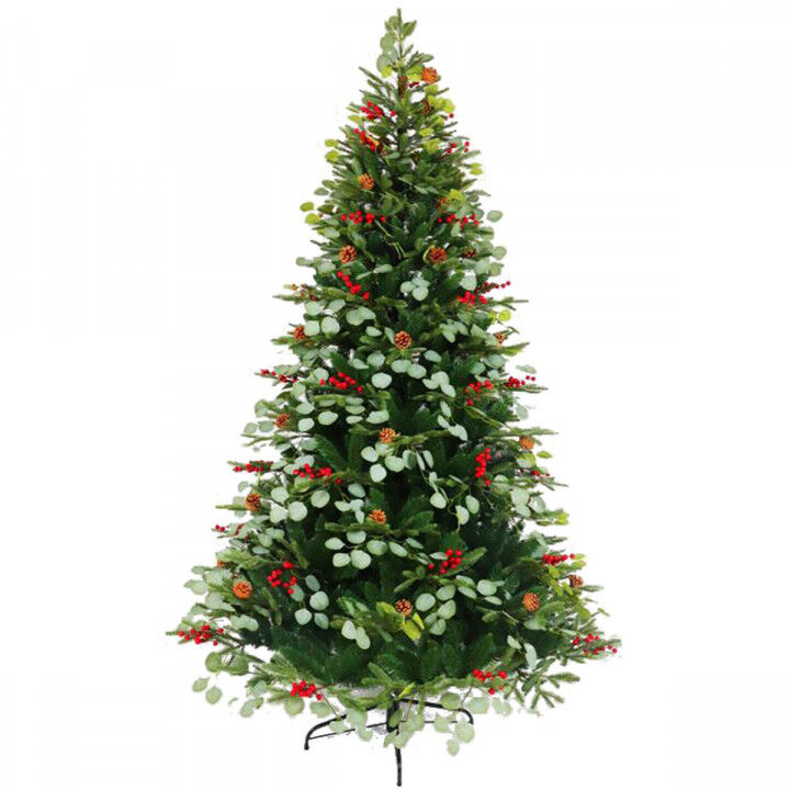 Sapin de Noël Home ESPRIT Rouge Vert PVC Métal 129 x 129 x 210 cm