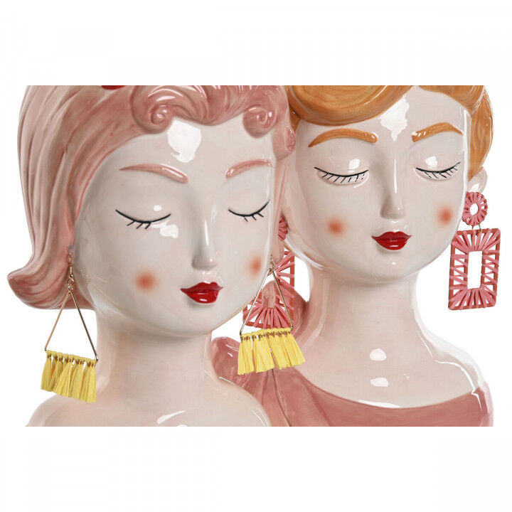 Vaso Home ESPRIT Multicolore Dolomite chica 16 x 14 x 26 cm (2 Unità)