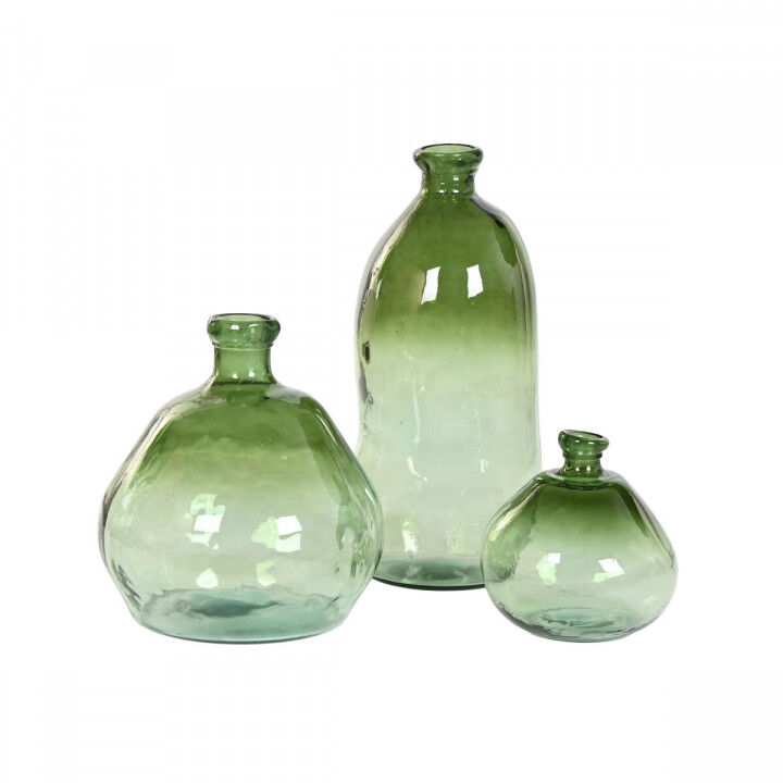 Vaso Home ESPRIT Verde Vetro riciclato 45 x 45 x 47,5 cm