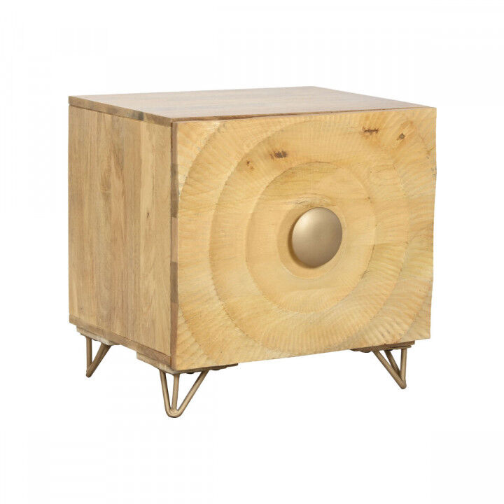 Comodino Home ESPRIT Dorato Naturale 50 x 40 x 50 cm