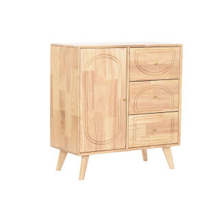 Buffet Home ESPRIT Naturel Métal Rotin Bois d'hévéa 73,5 x 35 x 78 cm