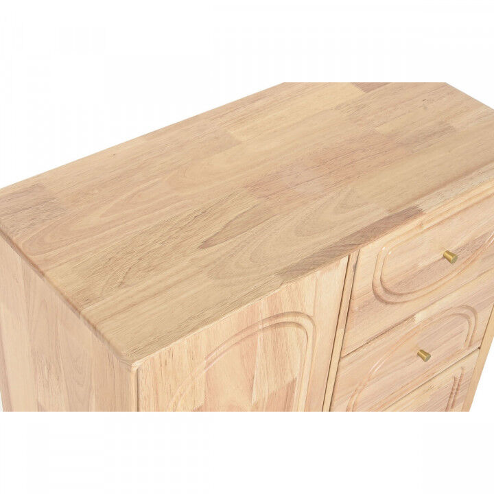 Sideboard Home ESPRIT Natural Metal Rattan Rubber wood 73,5 x 35 x 78 cm